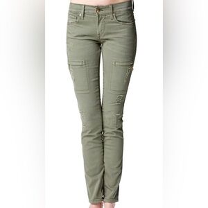 Work Custom Jeans Panther Zip Cargo in Olive Oil